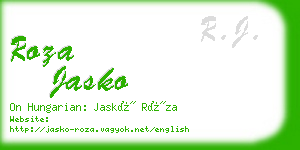 roza jasko business card